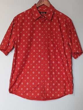 Urban Heritage Mens Short-Sleeve Button-Down Retro 90s Streetwear Southwestern